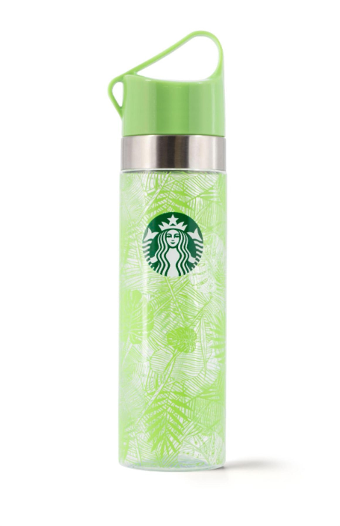 Starbucks® Yaprak Desenli Yeşil Plastik Şişe 680 ml - 11133291