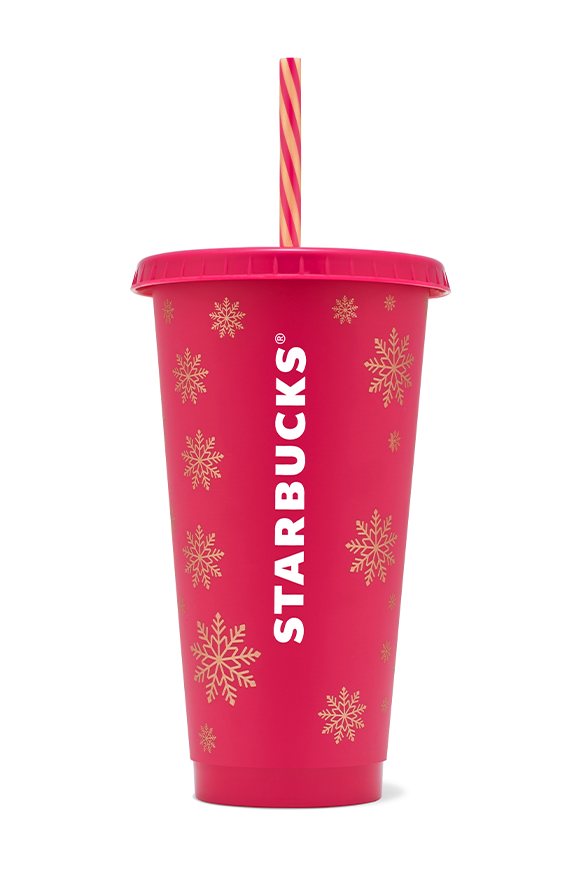 Starbucks® Yeniden Kullanılabilir Soğuk İçecek Bardağı - Kar Tanesi Desenli -  710 ml - 11174417