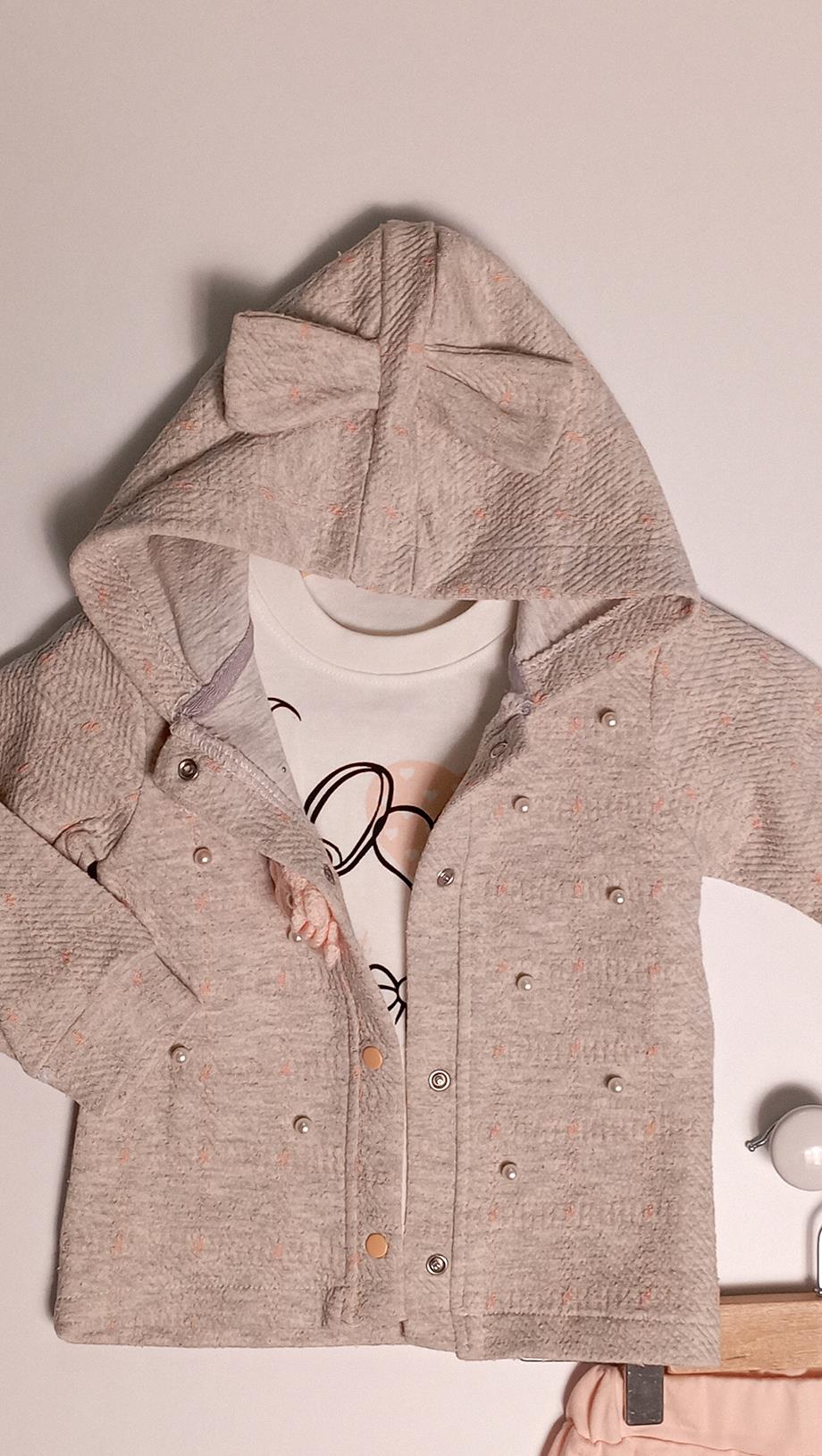 6-18 Ay İncili Gül Kız Bebek 3lü Takım