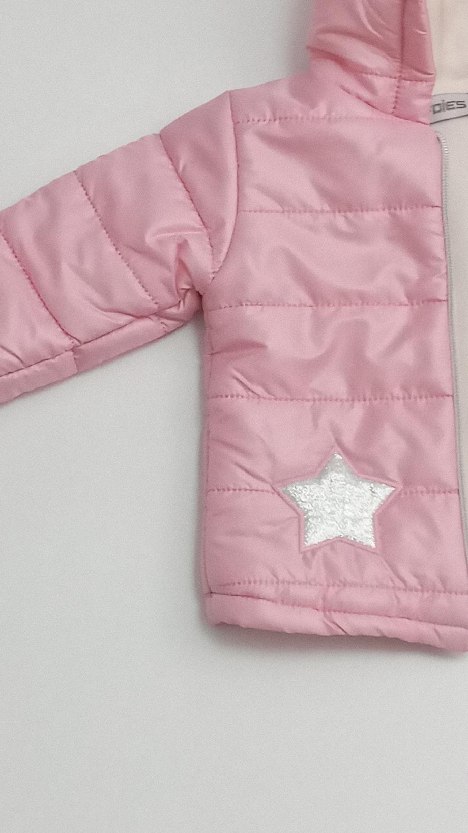 9-24 Ay Kız Bebek Star Montlu Takım Pembe