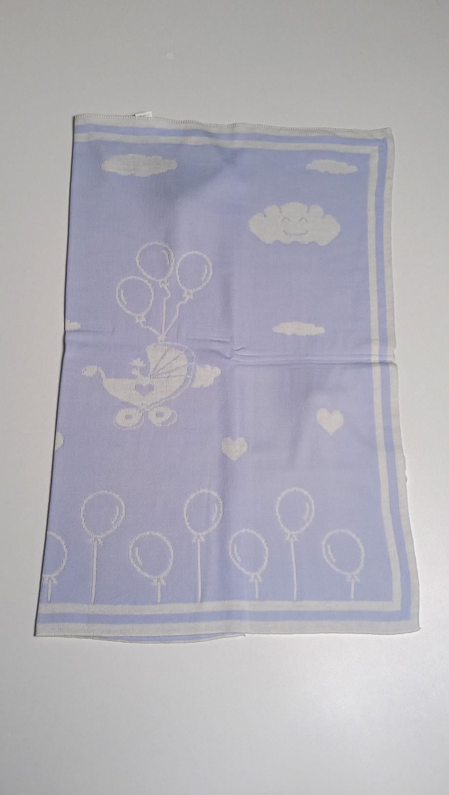 Bebek Triko Battaniye Balon Desenli 85x95cm 