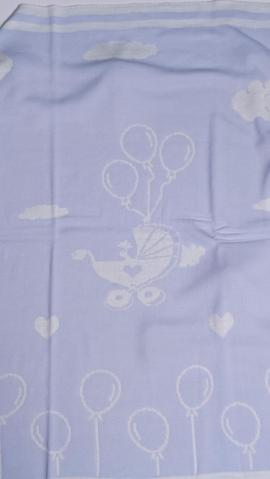 Bebek Triko Battaniye Balon Desenli 85x95cm 