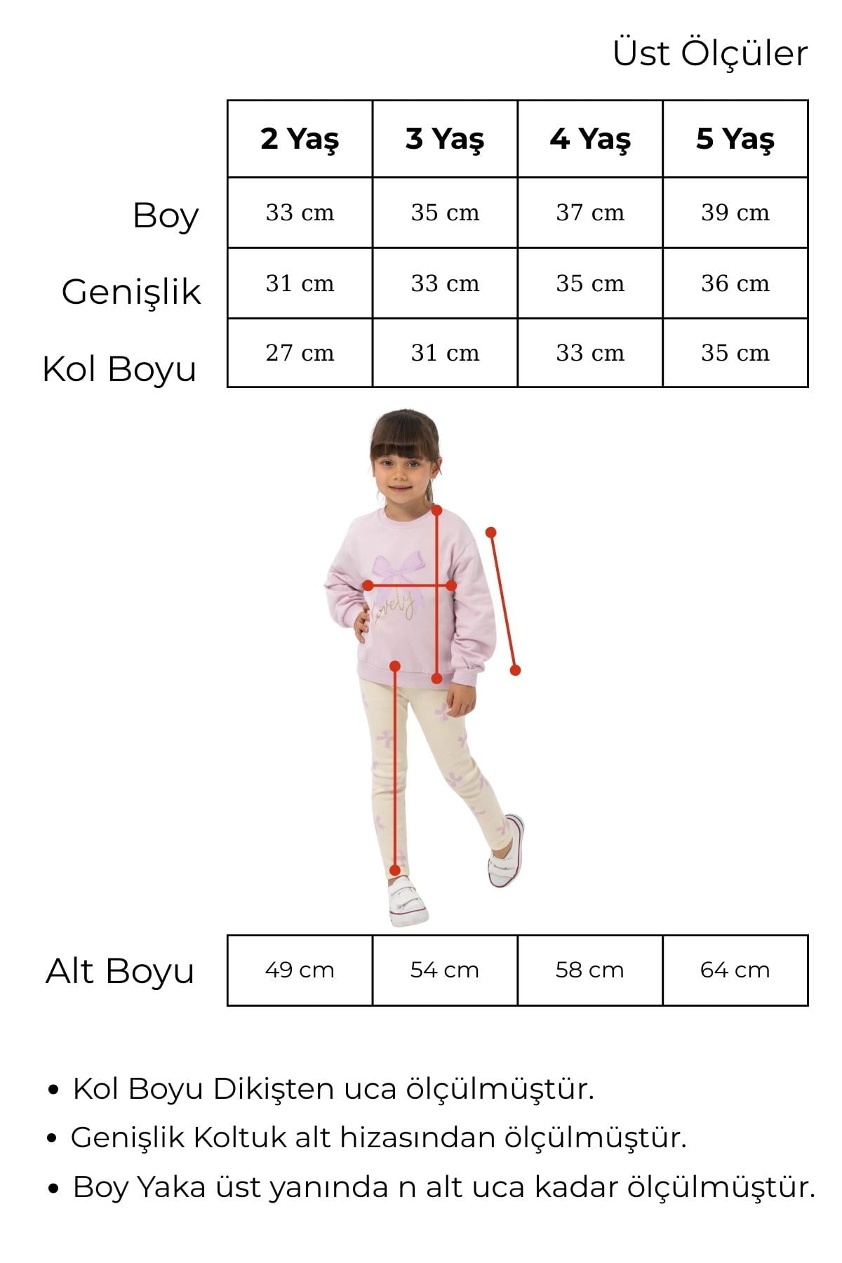 Kız Çocuk Sweat Tayt Takım Lovely 2-5 Yaş