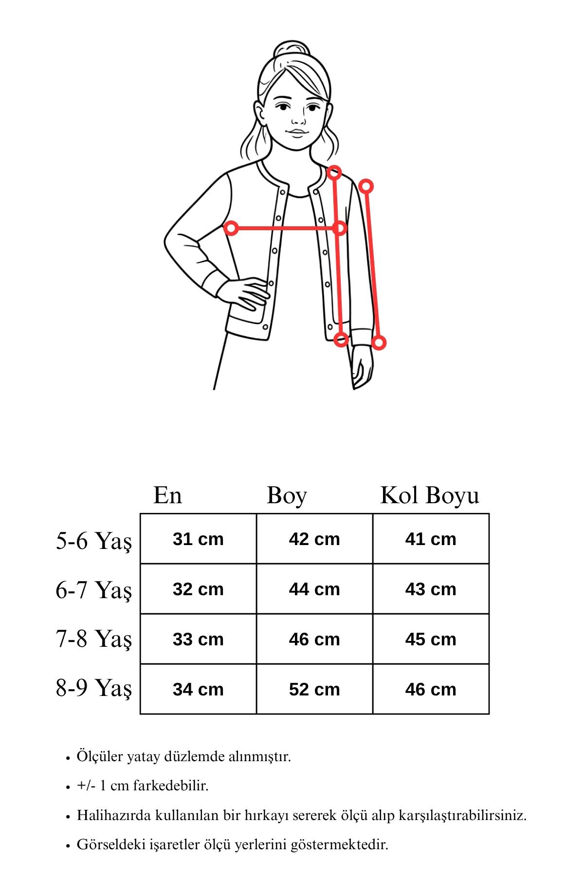 Kız Çocuk Üçgen Tap Desenli Beyaz Triko Hırka 5-9 Yaş