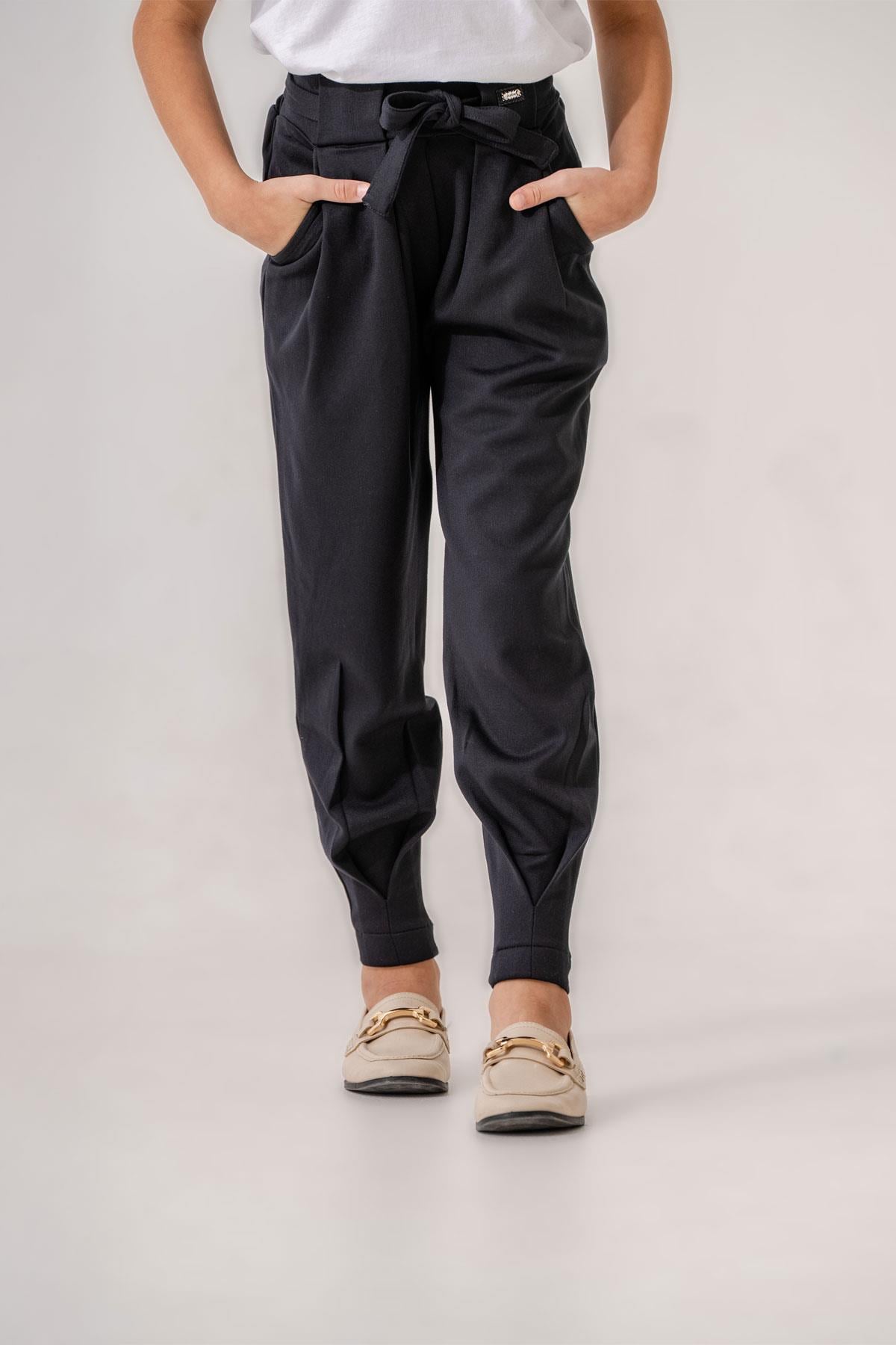 Kız Lacivert Pantolon Havuç Model