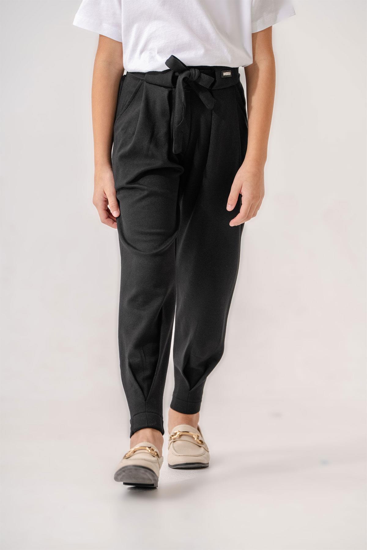 Kız Siyah Pantolon Havuç Model
