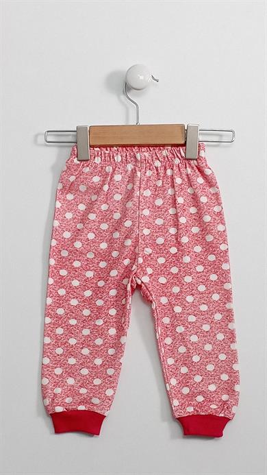 1-2-3 Yaş Kız Bebek Yeni Yıl Baskılı Uzun Kollu 2li Pijama Takımı