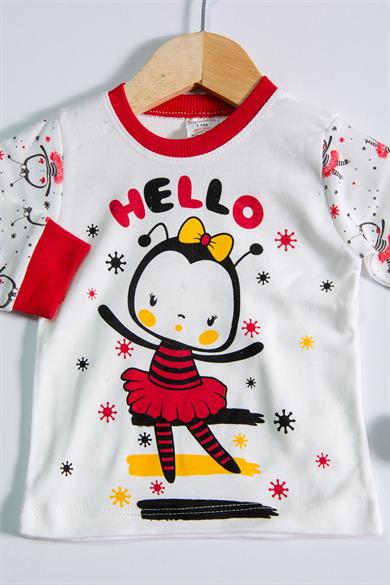 1-3 Yaş Arılı Kız Bebek Pijama Takımı