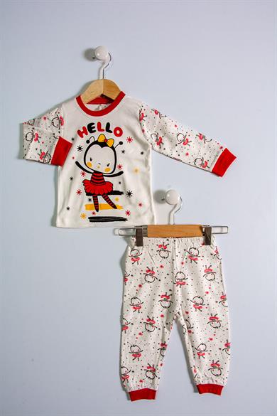 1-3 Yaş Arılı Kız Bebek Pijama Takımı