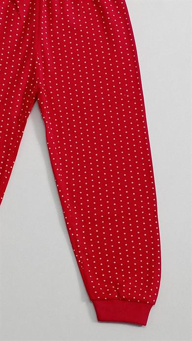 4-5-6 Yaş Yeni Yıl Ho Ho Baskılı Uzun Kollu 2li Çocuk Pijama Takımı