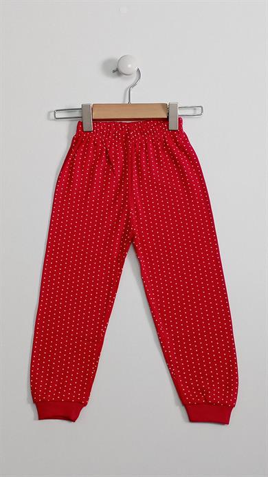 4-5-6 Yaş Yeni Yıl Ho Ho Baskılı Uzun Kollu 2li Çocuk Pijama Takımı