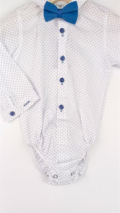 6-24 Ay Çıtçıtlı Gömlek Pantolon Takım Mavi