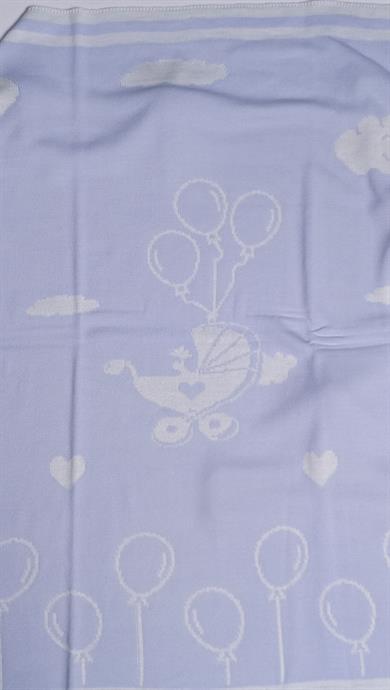Bebek Triko Battaniye Balon Desenli 85x95cm 