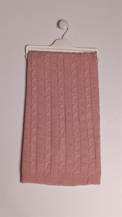 Bebek Triko Battaniye Saç Örgü 85x95cm