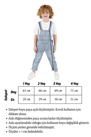 Çocuk Kot Salopet Unisex