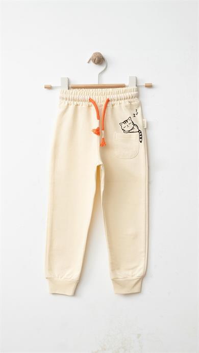 Çocuk Sweat Eşofman Takım Bej 1-6 Yaş