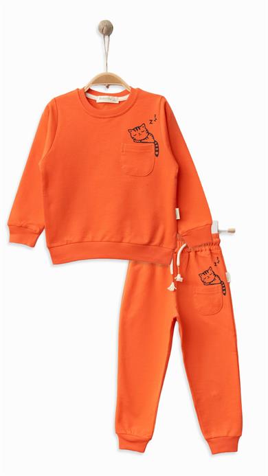 Çocuk Sweat Eşofman Takım Mercan 1-6 Yaş