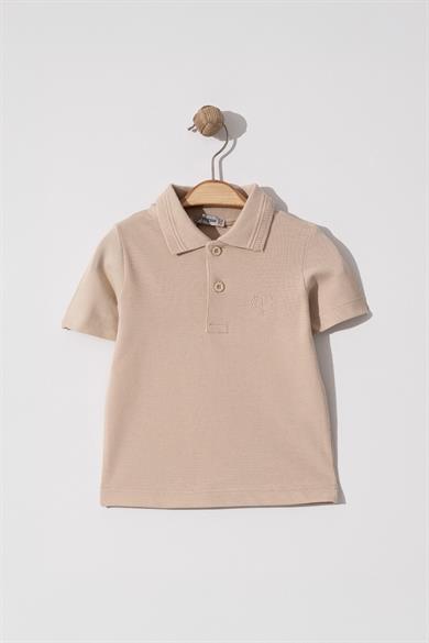 Erkek Çocuk Basic Bej Polo Yaka Tshirt 10-13 Yaş