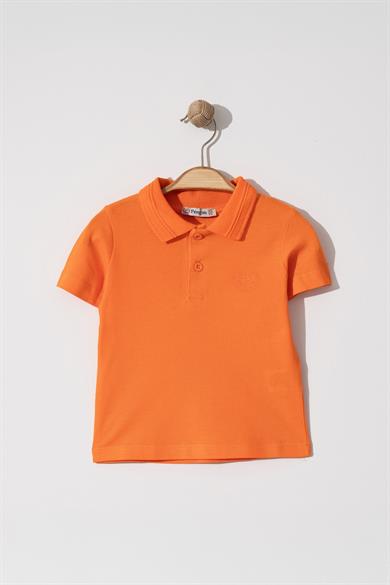 Erkek Çocuk Basic Turuncu Polo Yaka Tshirt 10-13 Yaş