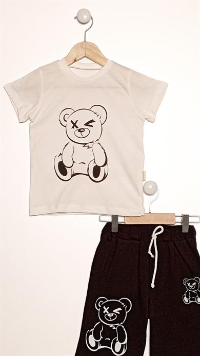 Erkek Çocuk Tshirt Şort Takım Ayıcıklı 2-5 Yaş