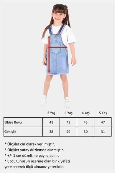 Kız Çocuk Kot Jile Yazlık Salopet