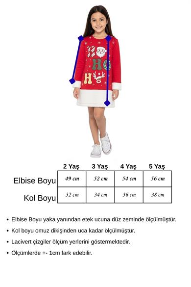 Kız Çocuk Yılbaşı Konsept Penye Elbise Hoho