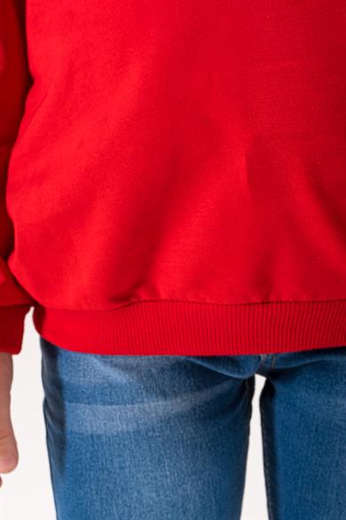 Unisex Çocuk Ay Yıldızlı Basic Sweat 2-7 Yaş