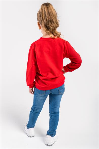 Unisex Çocuk Ay Yıldızlı Basic Sweat 2-7 Yaş