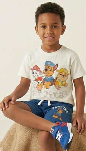 Paw Patrol Basklılı Penye Şort Takım