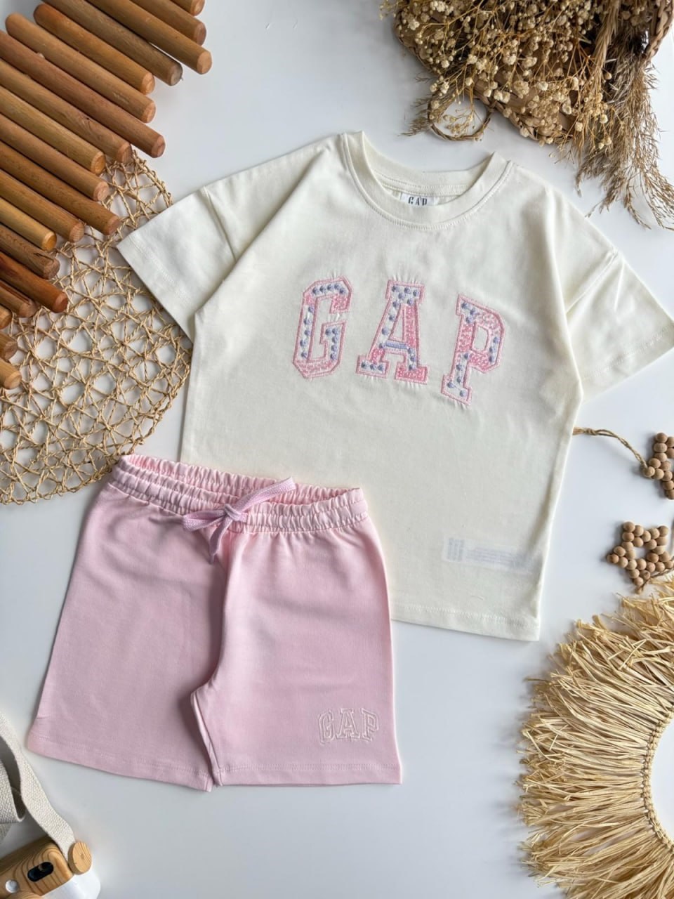 GAP Kız Çocuk Penye Şortlu Takım