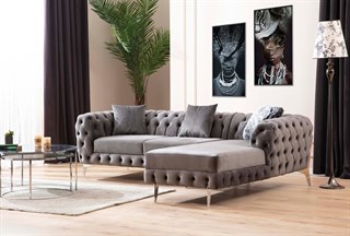 Elegance Dinlenme Köşe Koltuk Gri