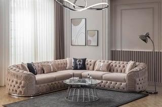 Elite Köşe Koltuk Takımı Krem