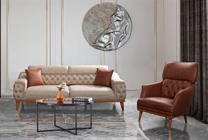 Zümra Koltuk Takımı 3+1 Bej