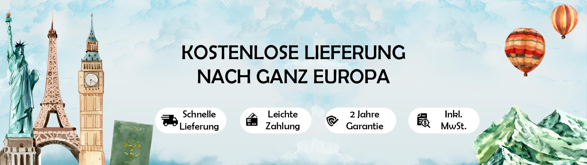 Free Delivery To All Over Europe !