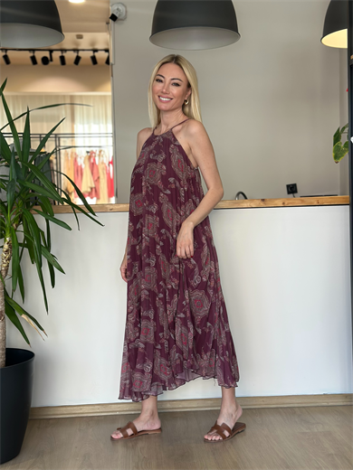 Amsterdam Bordo Elbise