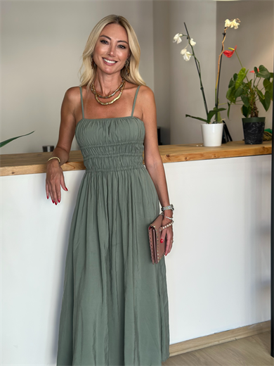 Askılı Midi Elbise Ask0093