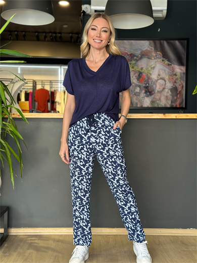 Barcelona Jakarlı Lacivert Pantolon