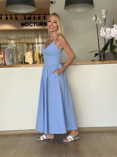 Bebe Mavisi İp Askılı Elbise Askı00212