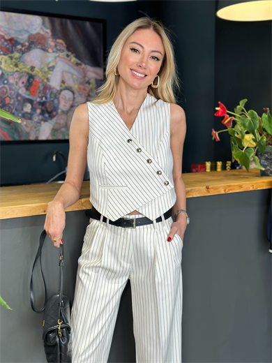 Berlin Çizgili Yelek