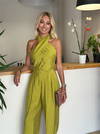 Boyundan Bağlamalı Olive Takım Askı0095