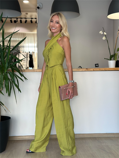 Boyundan Bağlamalı Olive Takım Askı0095