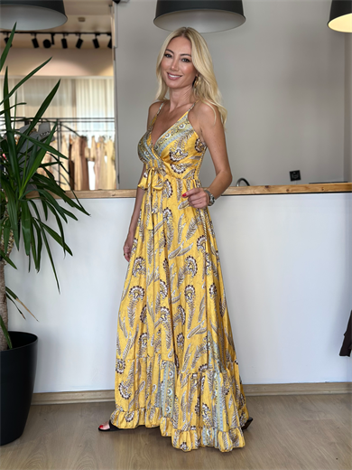 Datça Özel Dikim Saten Elbise Askı0012