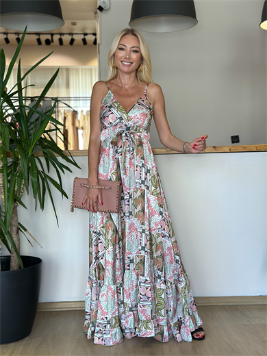 Datça Özel Dikim Saten Elbise Askı0013