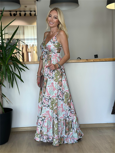 Datça Özel Dikim Saten Elbise Askı0013