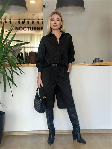 Ekose Acı Kahve Modern Gömlek Askı00435