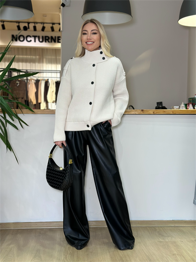 Ekru Çelik Örme Hırka Askı00467