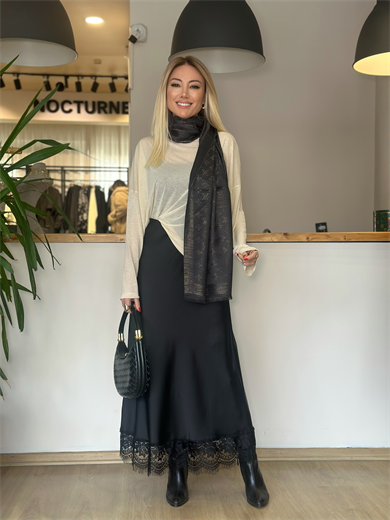 Ekru Transparan Bluz Askı0072