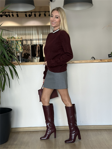 Fiona Gri Mini Etek Askı00424