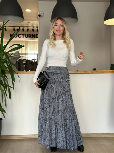 Gri Bandana Etek Askı00104