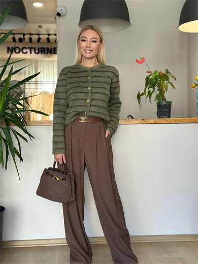 Haki Kahve Hırka Askı00178